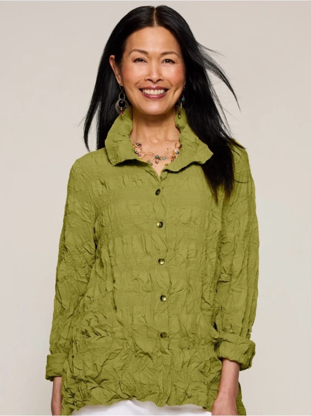 Chalet et Cici “Emilee” Celery shirt - Sz L- NWOT